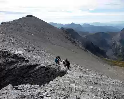 PXL039 Pause avant la dernière montée au Mont Pelat (3050m)